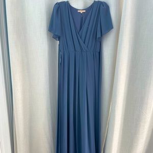 Sz SMALL dusty blue full length dress